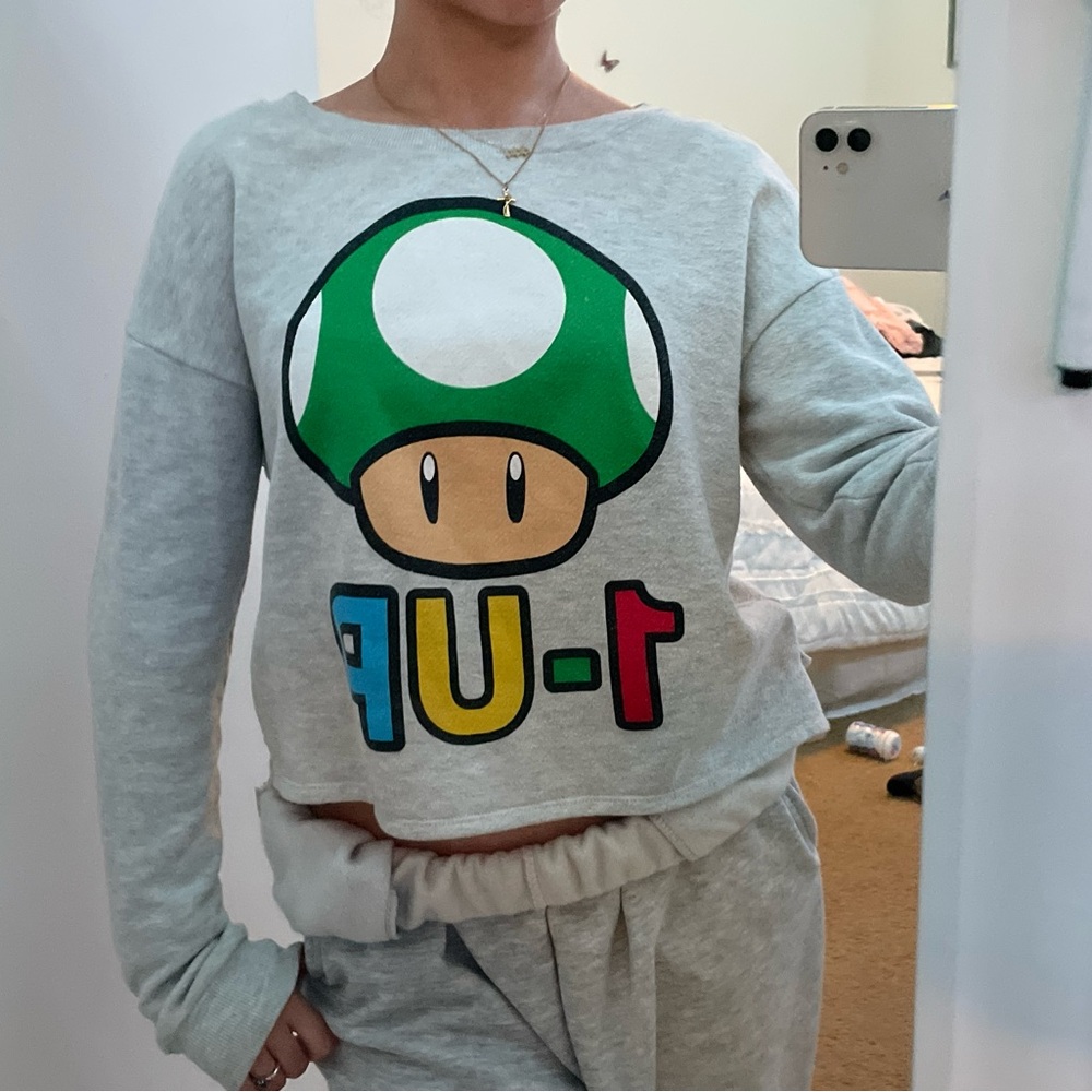super mario crop sweatshirt